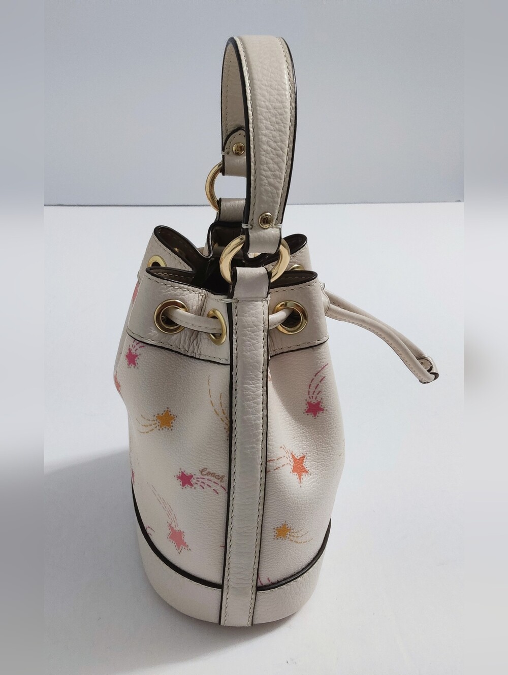 Coach Dempsey Drawstring Bucket Mini Leather Bag. Excellent Condition. - Picture 5 of 11